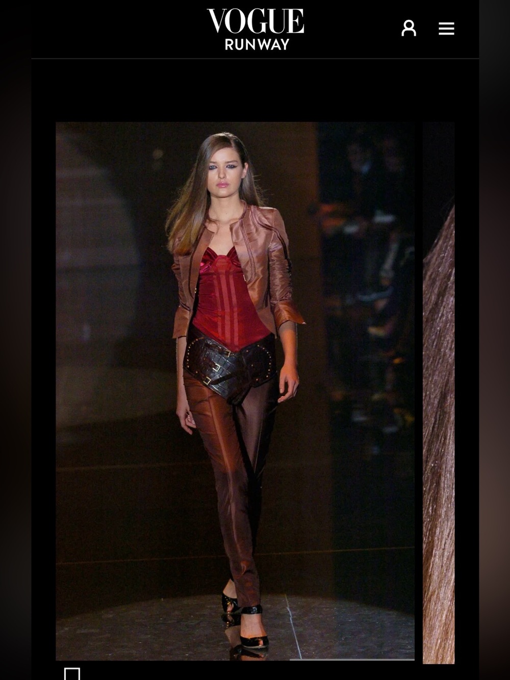 Stunning Gucci SS 2005 Alessandra Facchinetti Runway Raspberry Bustier Top IT40